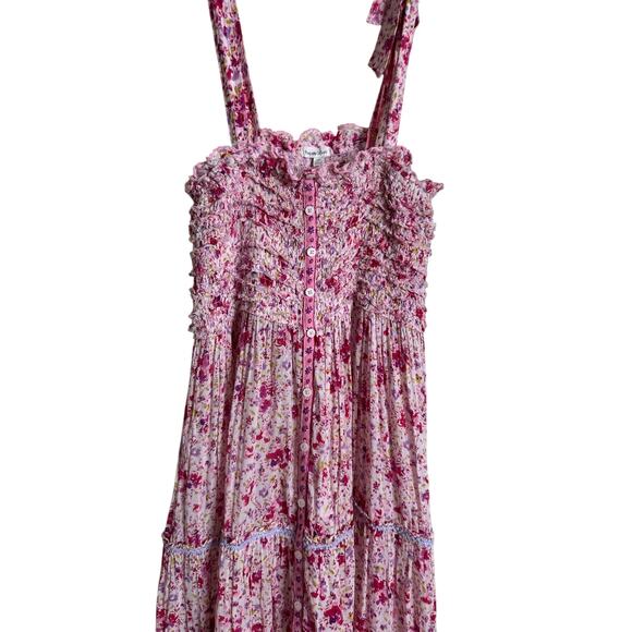Poupette ST Barth Triny Snocked Midi Dress Floral Womans XS - Picture 8 of 15